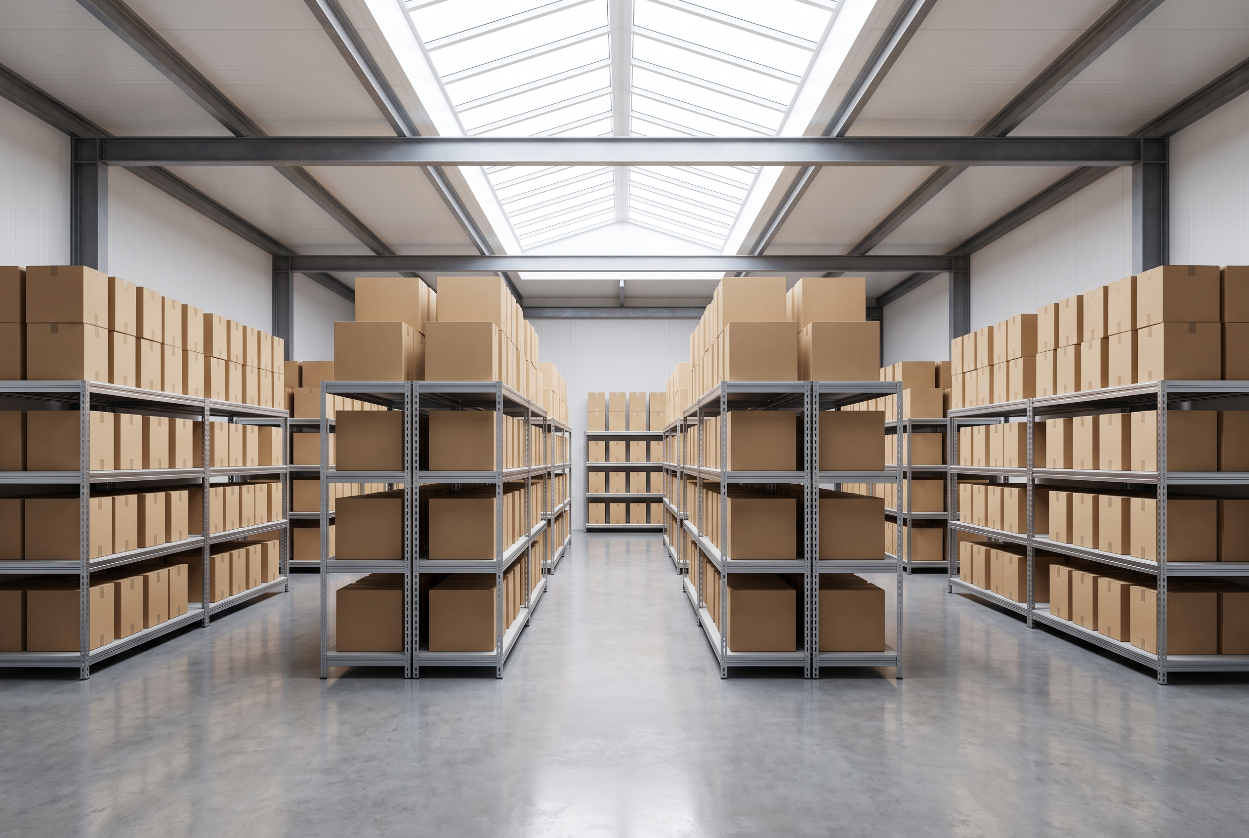 Organised modern warehouse interior representing a protected business operation