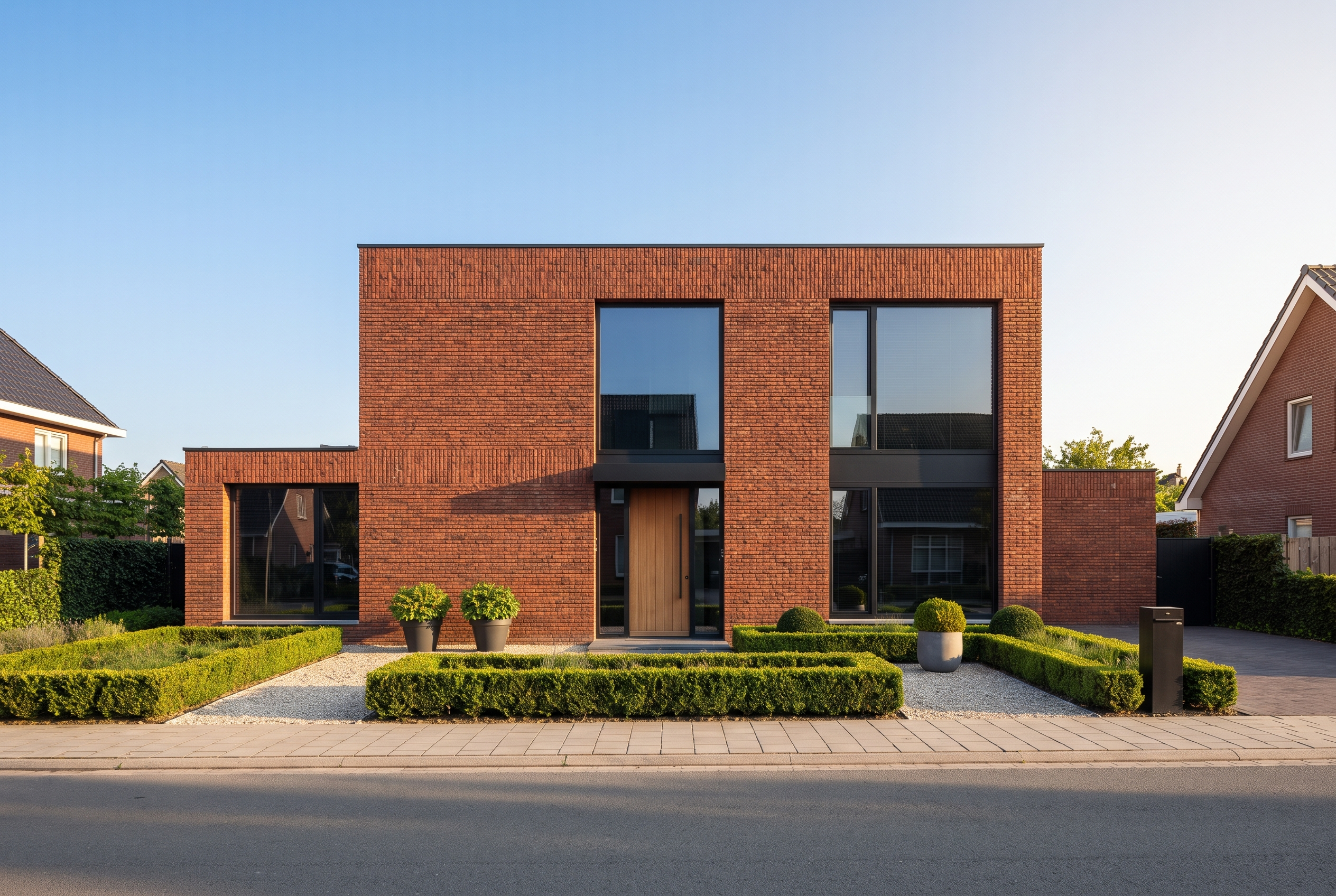 Modern Dutch family home with a neat front garden, insured with home and contents cover